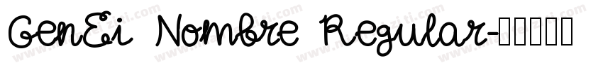GenEi Nombre Regular字体转换